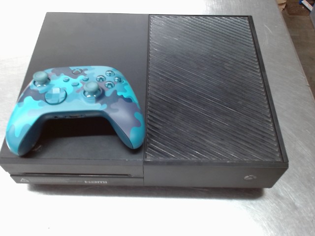 Xbox one avec fil et manette bleu camo
