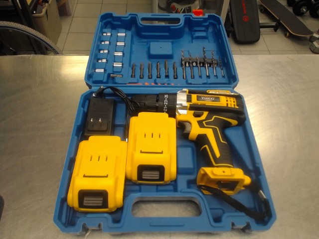 Drill + batt+ charg case bleu