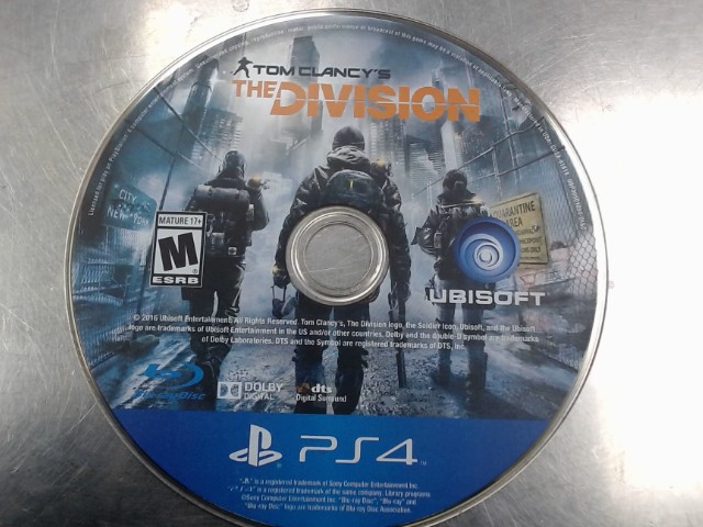 Tom clancy's the division ps4 cd only