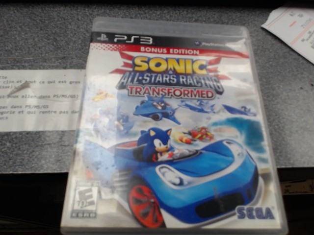 Sonic all stars racing transformed