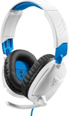 Casque gaming blanc avec micro
