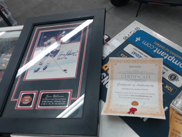 Cadre de jean-beliveau sign certif inclu