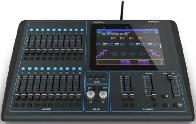 Console mix bleu
