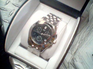 Black dial chrono watch