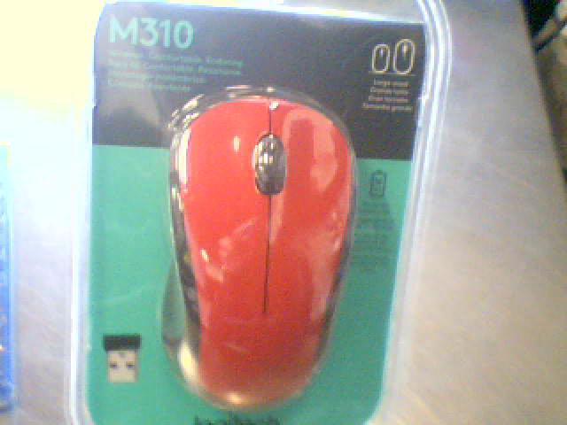 Souris ordi bleu