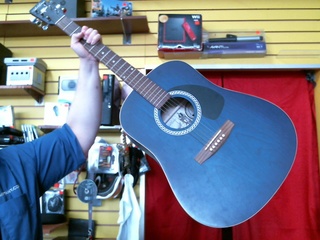 Guitare accoustic bleu ds case