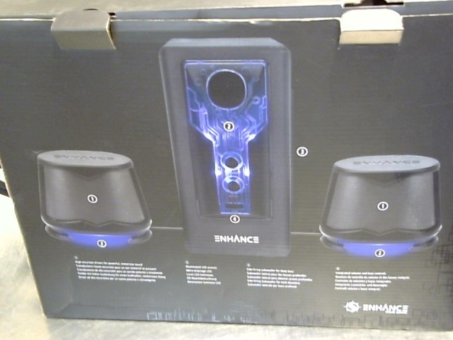 Powered computer speaker with subwoofer